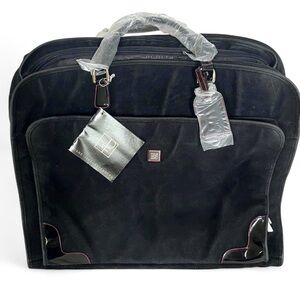 Diane Von Furstenberg Garment Bag luggage in Black pink NWT large suede canvas